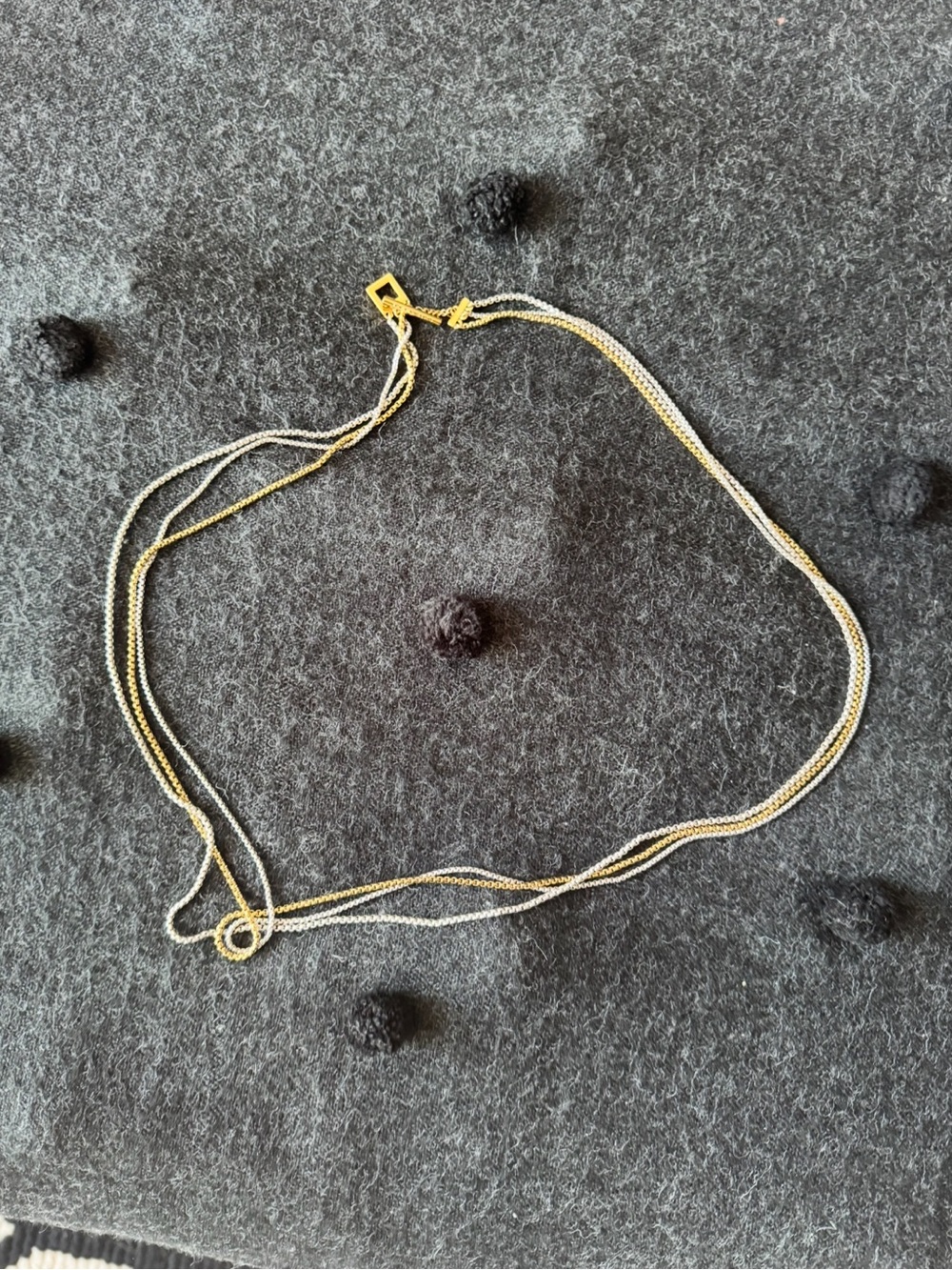 Jenny Bird Two-Tone Layered Chain Necklace in Gold and Silver